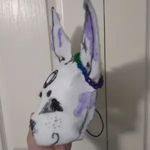 Therian Mask - Abstract Design with Purple and Black Accents and a Unique Shape