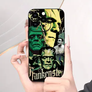 Frankenstein Classic Horror Movie Poster Design - Shockproof, Anti-Slip Matte Finish | Low-Key Luxury TPU Soft Case for iPhone 17 16 15 14 13 12 11 Pro Max Plus - UV Printed, Perfect for Spring & Summer, Ideal Gift or Personal Use