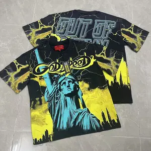 2026 Godspeed Motorcycle Skull Print T-Shirt | Premium American High Street Classic Fashion Short Sleeve Tee Men Women