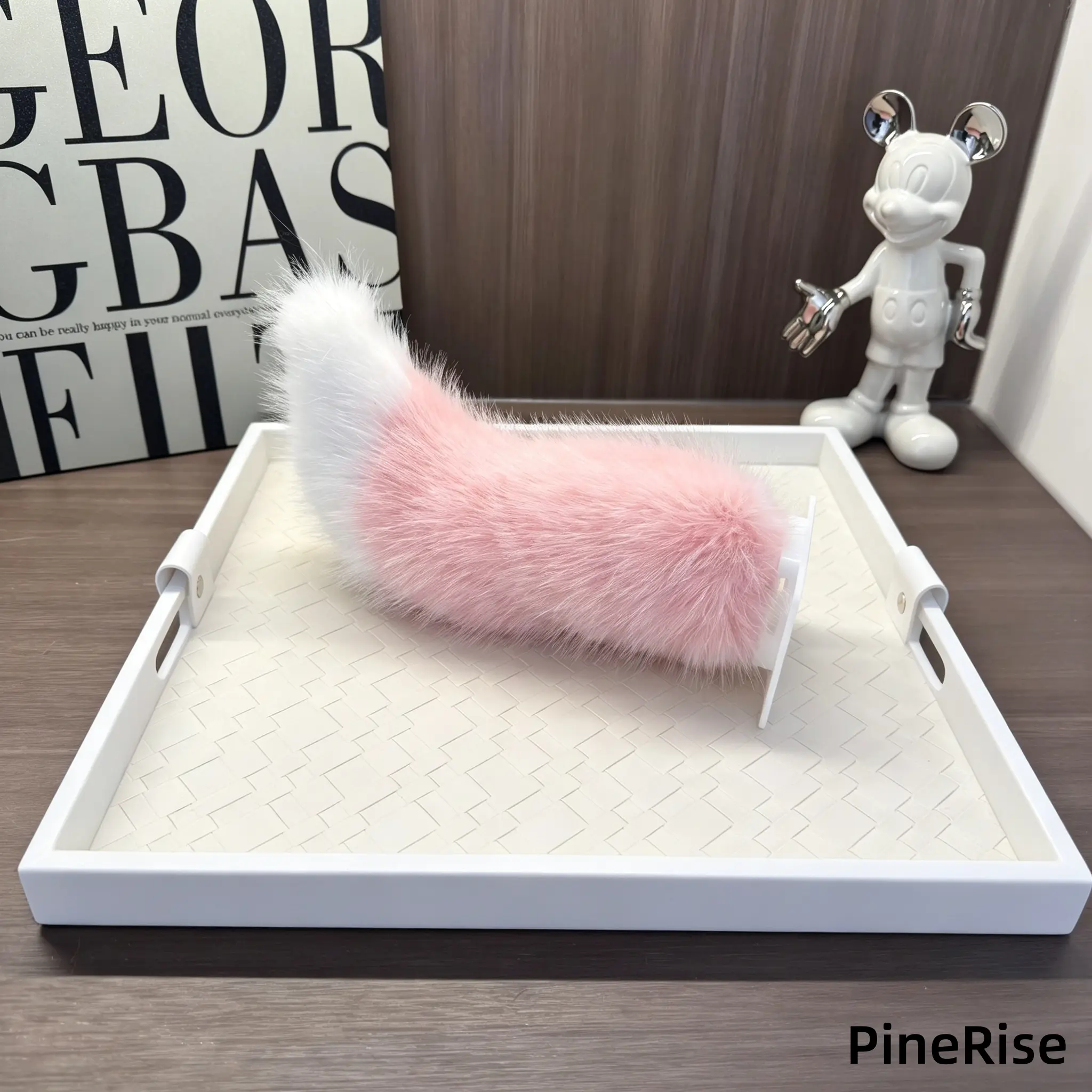 Faux Fox Fur Electric Vehicle Tail Decoration Battery Powered Swinging Car Rear Accessory Waggling Tail For Outdoor Riding Auto Exterior Decor,summerwins