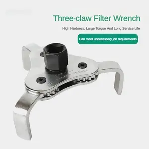 Universal Oil Filter Wrench Three-claw Oil Grid Wrench Two-way Adjustable Filter Wrench Disassembly and Assembly Filter Tool Auto Repair Tools