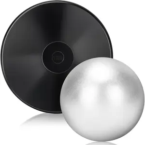 Iron Shot Put Set 6lbs 8lbs 12lbs 1kg Shot Put Ball Rubber Discus for Track & Field Athletes Training, Outdoor Sport Coaching Competitions Practice for High School College Throwers