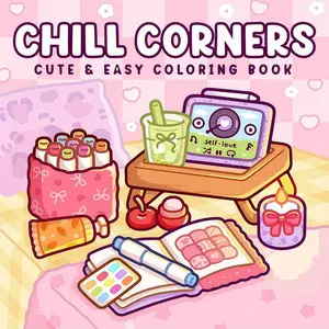 Adult & Kids Comfort Coloring Book, Learning Supplies, Toy, Back-To-School Essential, Stress Relief Design, Christmas Gift