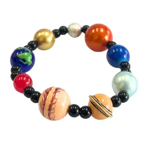 Solar System Bracelet Women, Space Themed Bracelet, 9 Planets Jewelry, Birthday Christmas Gift for Her, 1 Pc