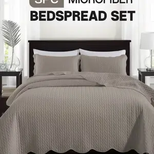 3PC Microfiber Bedsheet Set for Comfortable Sleep Beige Color Easy Maintenance Soft & Durable
