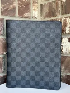 Pre-owned Louis Vuitton Canvas Small Leather Goods Desk Agenda Cover Damier Graphite	41139