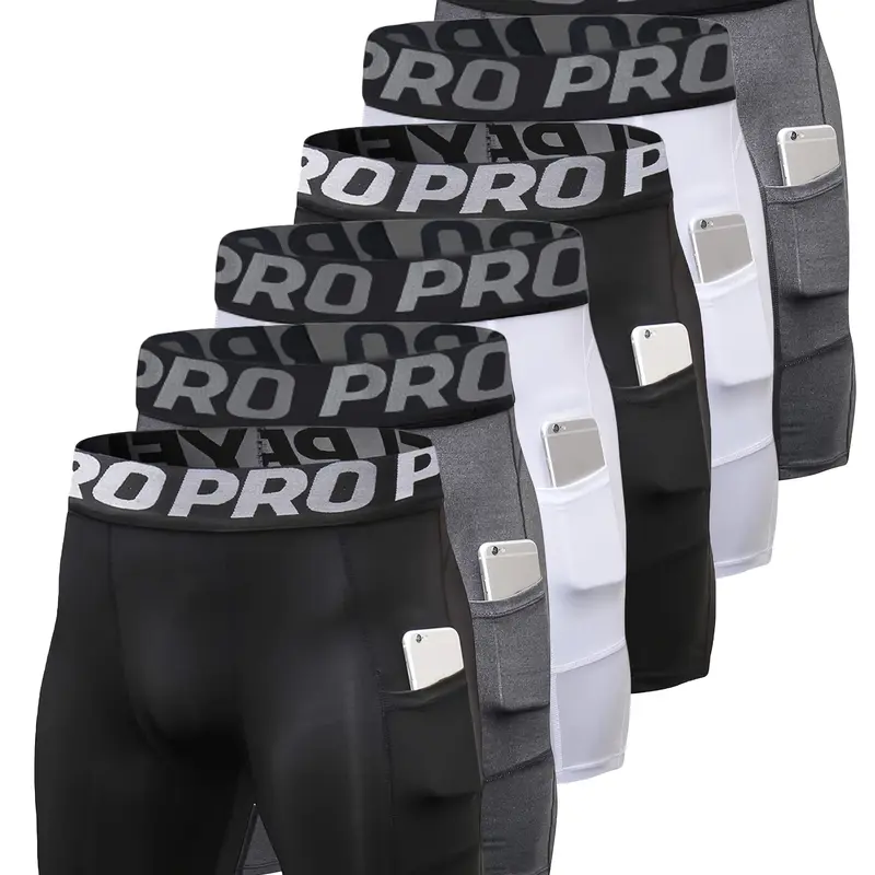 Men's 3-Pack Compression Sports Underwear - High Performance, Stretch Flex, Quick Dry, Anti-Chafing, Soft Stretch, Size Inclusive Activewear with 1 Phone Pocket for Biking, Running, Size S, High Performance Men's Sports Underwear, Stretch Flex Men's Sport