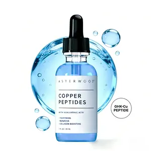 GHK Cu Peptide Serum, Copper Peptide Serum with Hyaluronic Acid for Skin Tightening, Collagen Boosting & Deep Hydration, Advanced Topical Anti-Aging Facial Serum