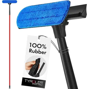 Tyroler professional window squeegee for home long squeegee for window cleaning 2in1 window cleaning squeegee kit indoor outdoor window cleaner tool for high windows glass