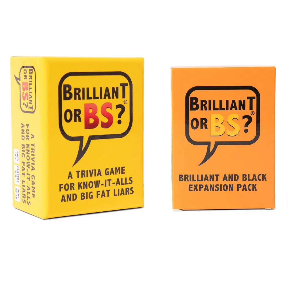 Brilliant or BS? Black Culture Bundle - Fun Bluffing Trivia Game for Friends & Family, for 2-6 Players, Ages 14+