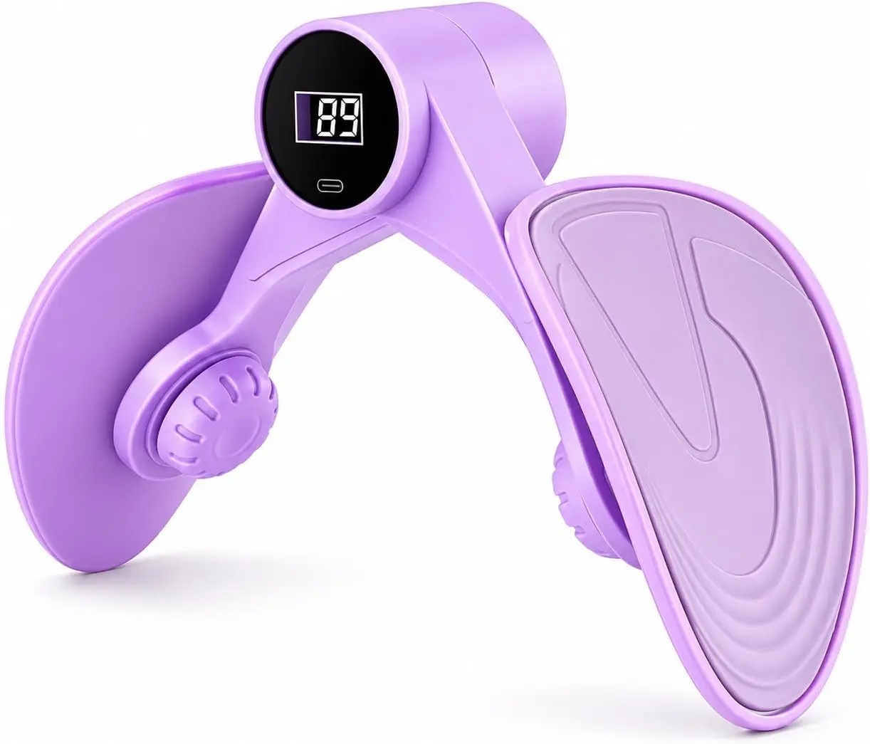 Unisex Plastic Pelvic Floor Muscle Trainer - 8-Shape Inner Thigh Exerciser with Resistance Pull Belt, Digital Display, Core Strengthening Device for Home Gym Workout, Functional