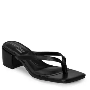 MAJOR-01 Flip Flop Low Chunky Block Heel Sandals