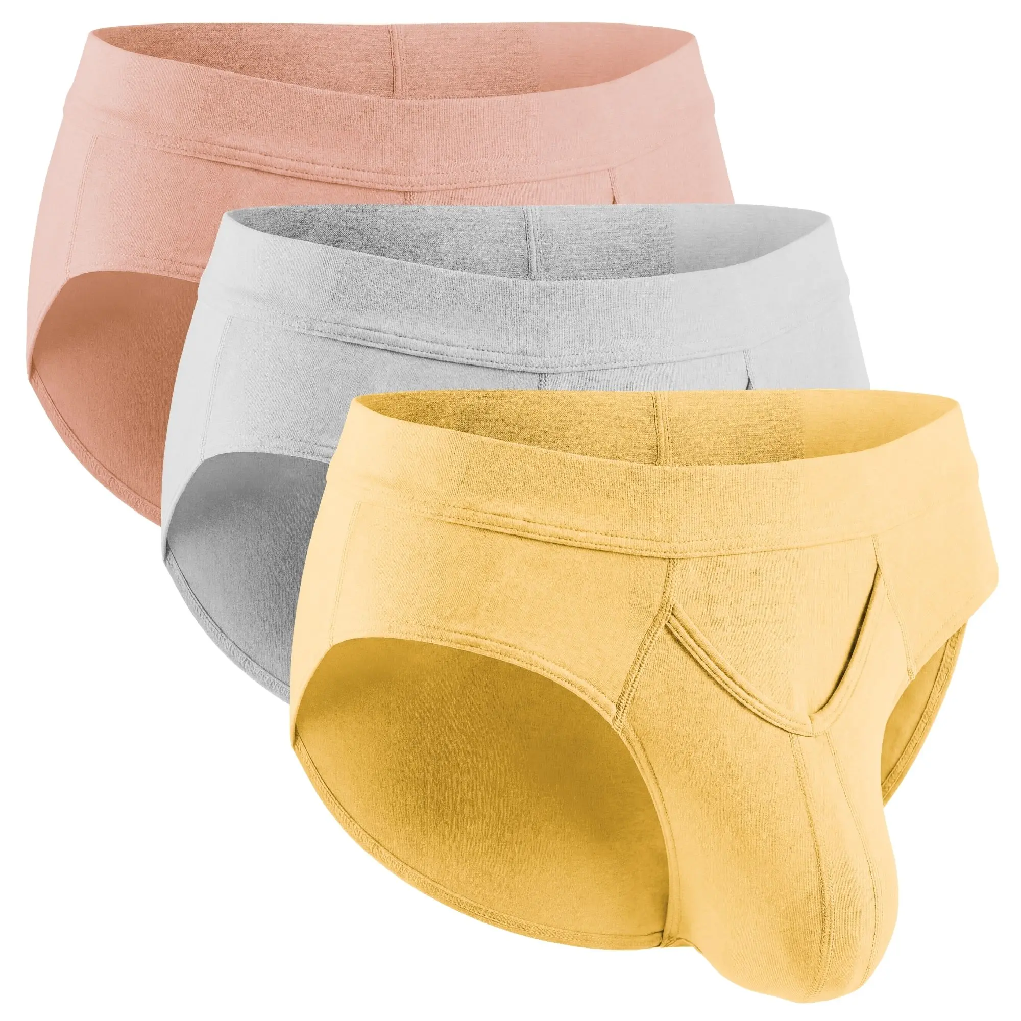 Real Men Modal 0in Briefs V-Fly 3 Pack ABCD Pouch Personalized Spandex Soft Breathable Fabric Sport