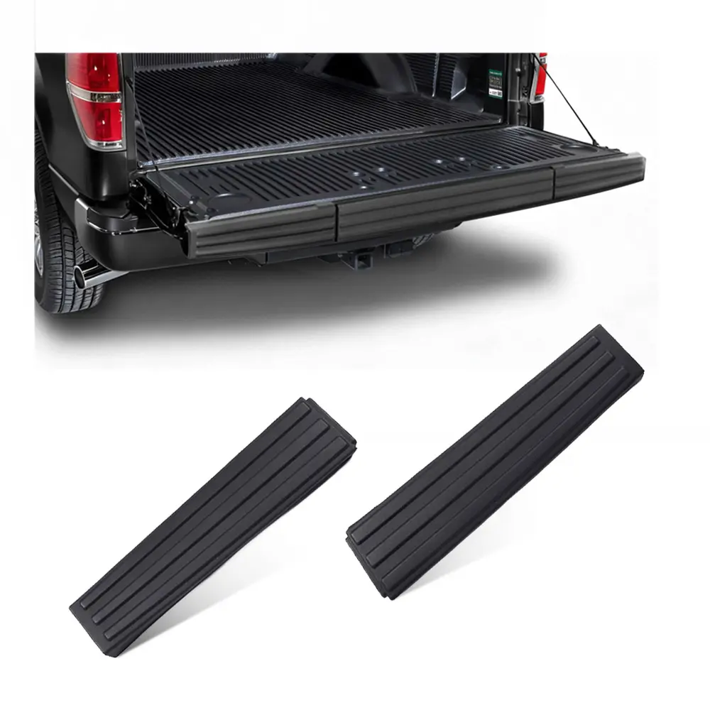 Black Tailgate Top Protector Spoiler Cover Moulding Cap for 09-14 Ford F150, ABS Plastic Paint-Ready Automotive Truck Auto Replacement Part, Car Accessories, Accessories for Car, Protects Moulding