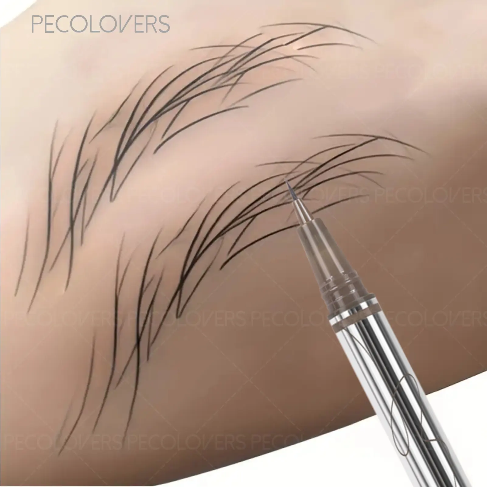 Waterproof Ultra Fine Liquid Eyebrow Pencil - Sweat-Proof, Long-Lasting Microblading Makeup for Brows & Eyeliner, 2-in-1, Extra Slim Tip, Smooth Application, Travel-Friendly, Available in 4 Colors, Eyeliner Tool, Eyebrow Makeup Products | Sleek Pen Design