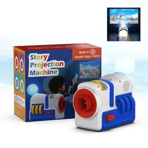 Children Story Projector with Night Light, USB-C or Battery Powered, Soft Glow Night Light & Audio Stories, Gift for Children's Day, Boys Girls Age 3+