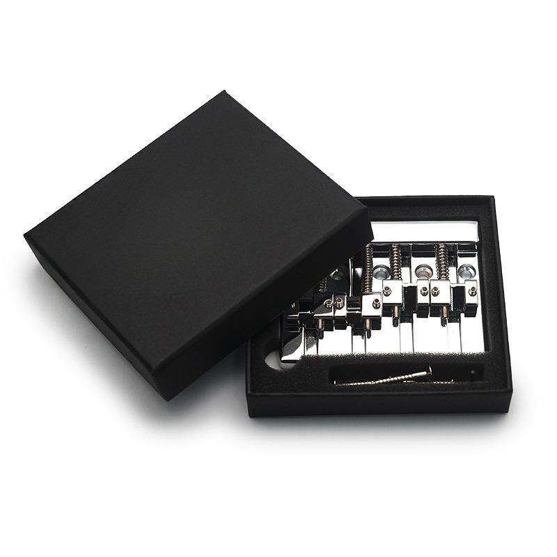 4-String Bass Bridge - Black Color, Durable Design, Perfect for Bass Guitar