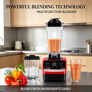 1pc Household High Speed Blender 35000RPM Dual Cup Nutri Mixer 110V 60Hz 200W UL982 UL817 Certified V-0 Flame Retardant PPS Shell Class B Motor 125℃ Thermal Protector 2 Prong Polarized SVT Cord for Smoothies Juice Soy Milk Baby Food Making