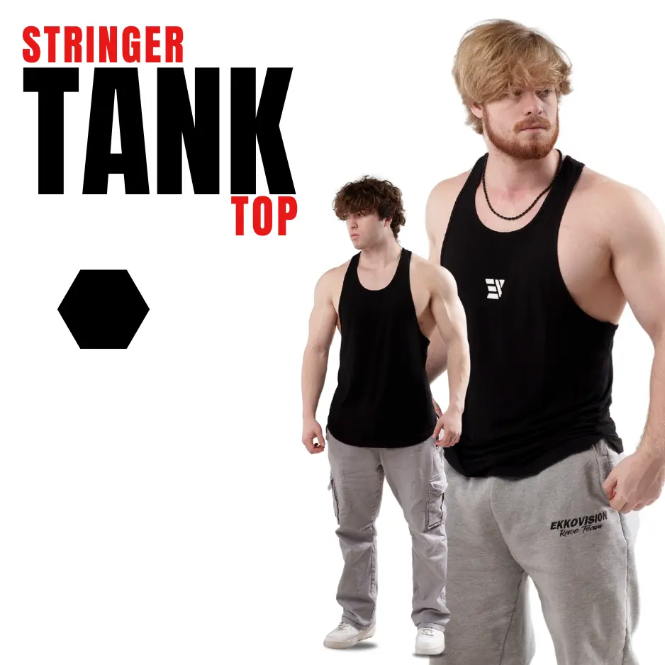EKKO Stringer Tank Top | Lightweight Athleisure | Men’s Gymwear EKKO Stringer Tank Top | Lightweight Athleisure | Men’s Gymwear