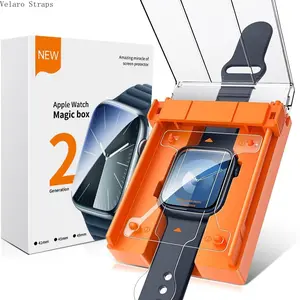 2PCS Clean Cabin Screen Protector for Smart Watch, One-Second Installation Film Artifact (40/41/42/44/45/46/49mm)