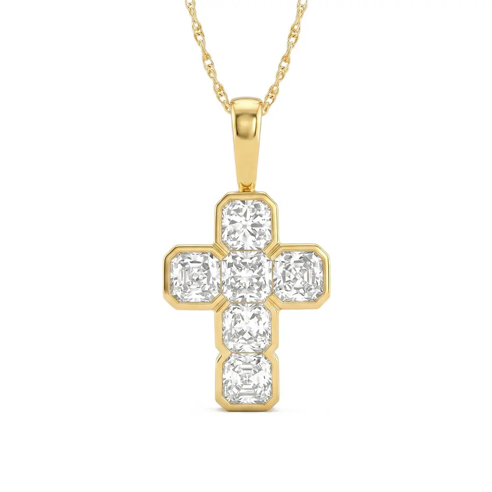 1.44ct 14K Yellow Gold Lab Grown Diamond Necklace 18"