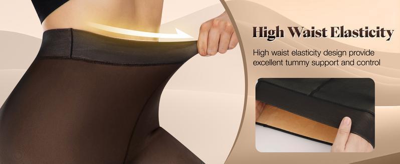 THE ORIGINAL! 5 SHADES SIZE S-3XL Magic Fleece Lined Leggings Closed Foot Fleece Tights for Women Plus Size & Light to Brown Fur Cozy Warm Winter Wardrobe Essentials Christmas gifts Stretchy Womenswear Fits Oversized Oversized Minimalist Skirts Sweaters S