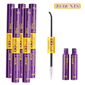 OQLash Bond and Seal, 2-in-1 Lash Glue for Eyelash Extensions,Gentle formula, Latex-Free Waterproof Super-strong Hold Long-lasting Non-Irritating Sweat-proof 10ml Makeup Cosmetic