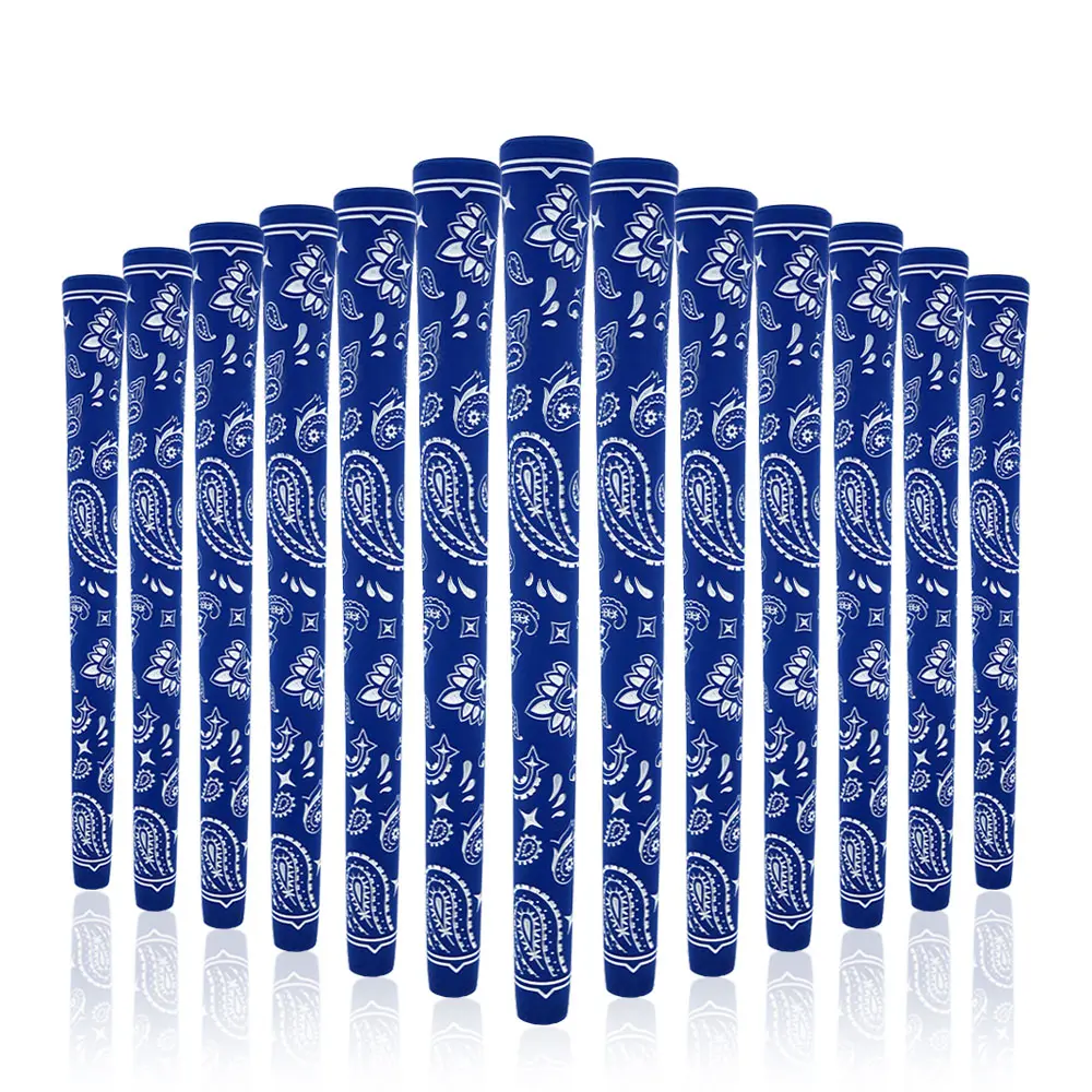 13 Pieces of Exquisite Anti Slip Rubber Element Pattern Golf Blue Grip, Waterproof and Of Excellent Quality, Golf Gift Set professional club grip natural rubber durable anti-slip design Blue Anti-Slip Golf Club Grip Set Golf Clubs Golf Accessories