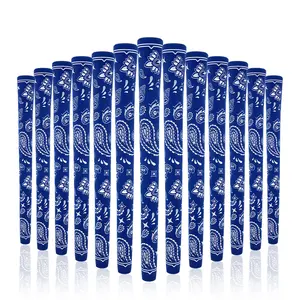 13 Pieces of Exquisite Anti Slip Rubber Element Pattern Golf Blue Grip, Waterproof and Of Excellent Quality, Golf Gift Set professional club grip natural rubber durable anti-slip design Blue Anti-Slip Golf Club Grip Set Golf Clubs Golf Accessories