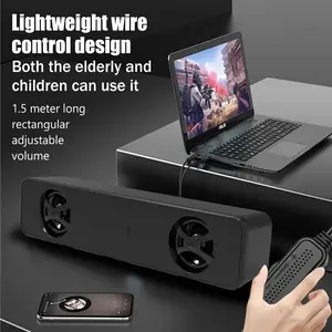 USB Powered Loud Speaker Dual Speakers with AUX Input Adaptable to PCs and Laptops Suitable for Live Office Leisure Time