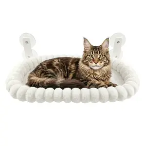 Window Cat Hammock with Strong Suction Cups – Cozy Sunbathing Bed for Indoor Cats Space Saving Perch
