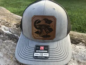 Starry Night Mushroom Leather Patch Hat