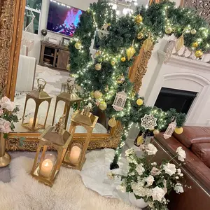 The Ramadan Tree Ramadan Decoration Eid Decor Green lighted tree crescent moon artificial tree Muslim Decor Stars Standing Ornaments Metal