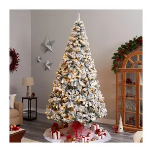 Nearly Natural 9' Flocked Fir Christmas Tree