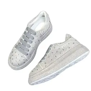 White Silver Crystal Sneakers