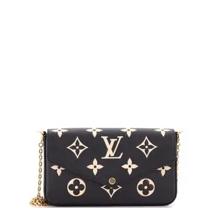 Pre-owned Louis Vuitton material Messenger Bags Felicie Pochette Bicolor Monogram Empreinte Giant by Rebag