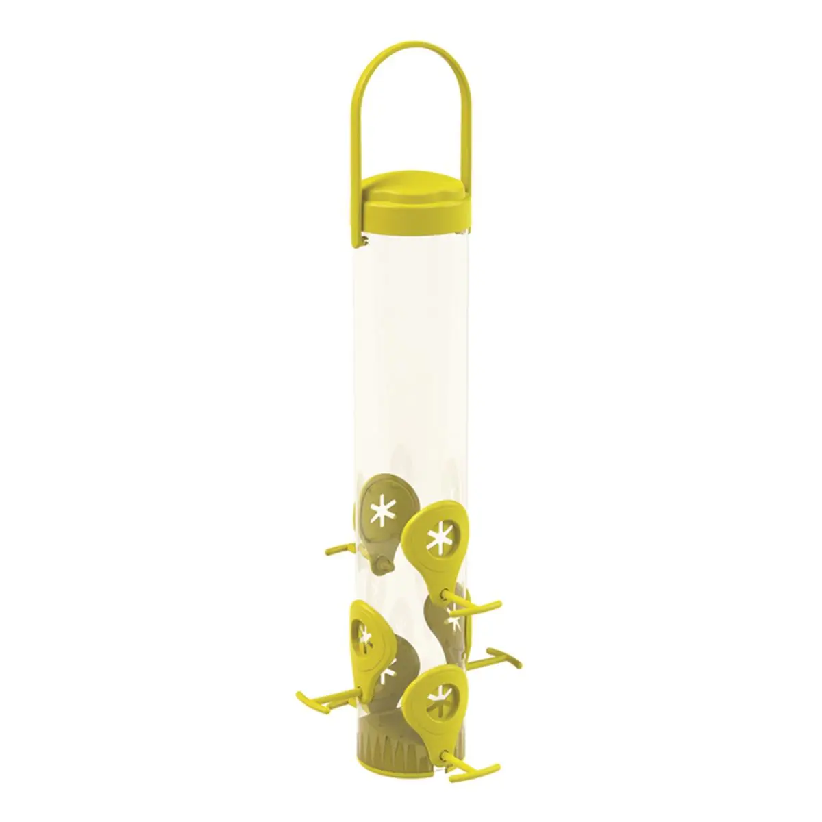 Perky-Pet Finch-Specific Plastic Tube Wild Bird Feeder - 6 Ports, T-Shaped Perch, 1.5lb Capacity