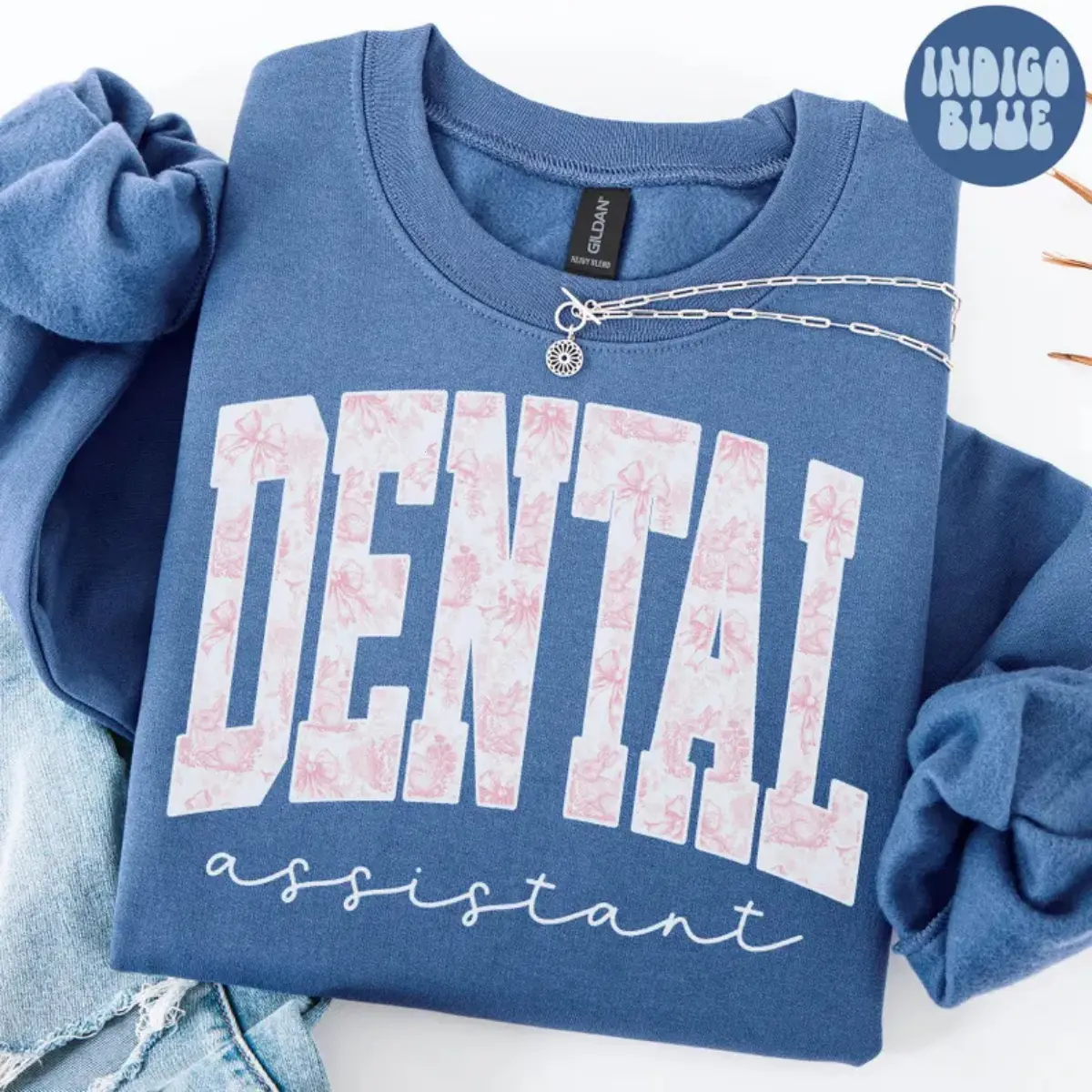 Dental Assistant Sweatshirt, Easter Toile Dental School Student Crewneck, Dental Graduation Gifts, Dental Office Team Shirt, Cute, Trendy