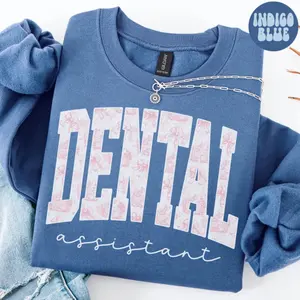 Dental Assistant Sweatshirt, Easter Toile Dental School Student Crewneck, Dental Graduation Gifts, Dental Office Team Shirt, Cute, Trendy