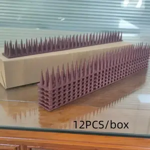 New Bird-Thorn Nail Fence, Widened & Encrypted Design, 12 Sticks Included, Prevents Cats Rats Racoon Invasion, Easy Install Balcony Flower Pot