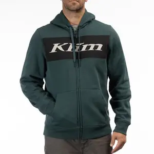 KLIM TRAILSIDE FULL ZIP HOODIE - DARK SEA - BLACK