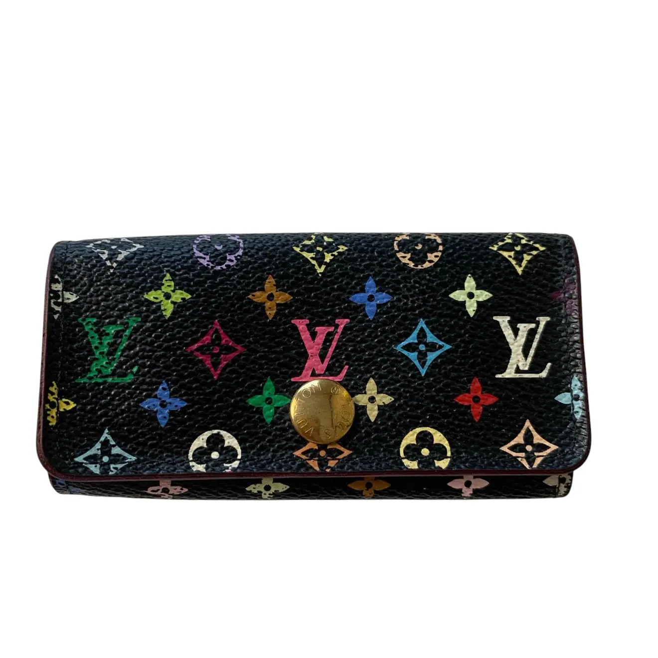 Pre-owned Louis Vuitton Key Holder Small leather goods monogram murakami authentic with COA box dust bag