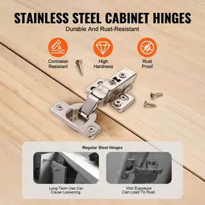 Father's Day Gift VEVOR Cabinet Door Hinges 40 Packs Full Overlay Soft Close for Frameless Type