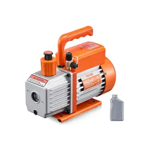 4 CFM Single-Stage Rotary Vane Vacuum Pump Tool Kit, HVAC & Auto AC Maintenance Tool with Oil Bottle, Compatible with R134a/R22/R410a Systems, for Resin Degassing