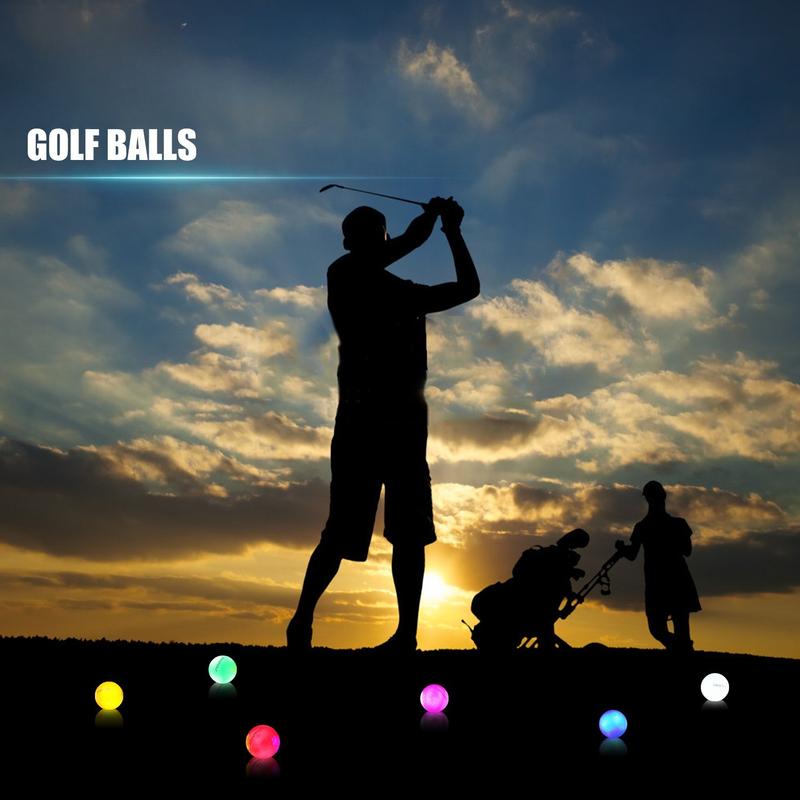 MYKUJA 6pcs Golf Light-controlled Balls, Premium Rubber Material, Flashlight Controlled Switch, Perfect Night Golf Accessory, Fun Gift for Golf Lover