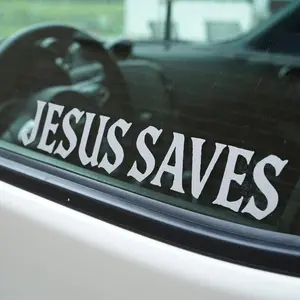 Jesus Saves | Car Sticker Vinyl Decal | Windows Laptops Etc D