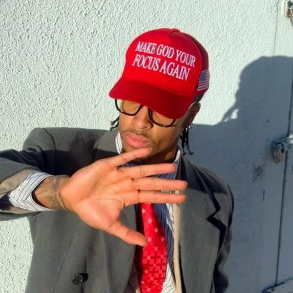 Make God Your Focus Again Hat - Red Cap with White Text, Stylish Design for Spiritual Reflection
