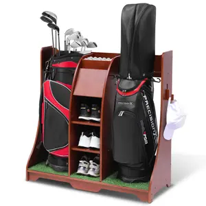 Wood Freestanding Adjustable Multi-Use Golf Shelf On-Site