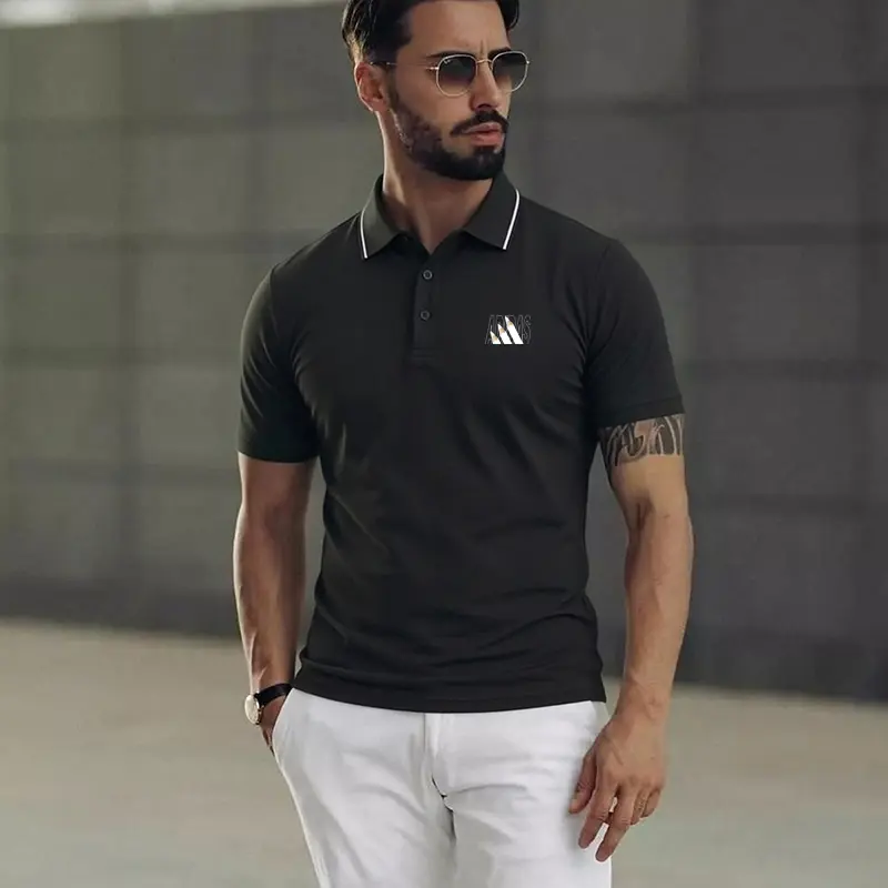 Men&rsquo;s 7-Pack Polo Shirts with Pinned Collars, designed for business, golf, and casual wear; quick-drying, breathable, cool short-sleeve tops with premium embroidery