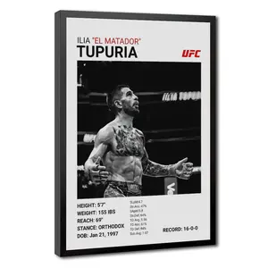 UFC Pereira，Oliveira，Topuria Premium Sports Poster | High-Quality Canvas Art Wall Decor (Black Aluminum Frame/Wooden Frame/Canvas Wrap/Unframed)Best Gift For Fans!